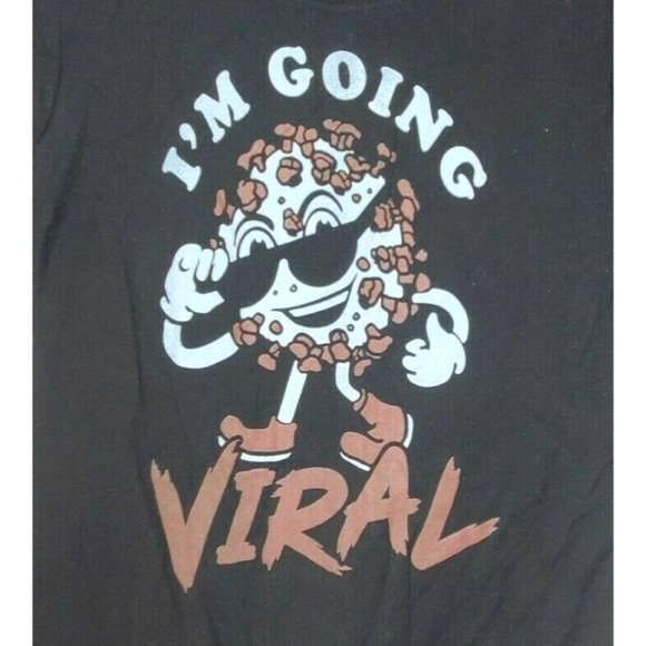 I'm Going Viral Graphic Medium Women Fitted Preshrunk Ring spun Cotton T Shirt - Picture 2 of 7